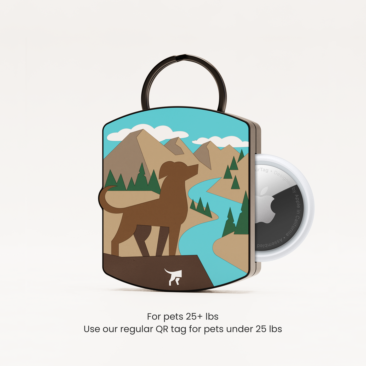 Free Adventurer AirTag QR Dog ID Tag