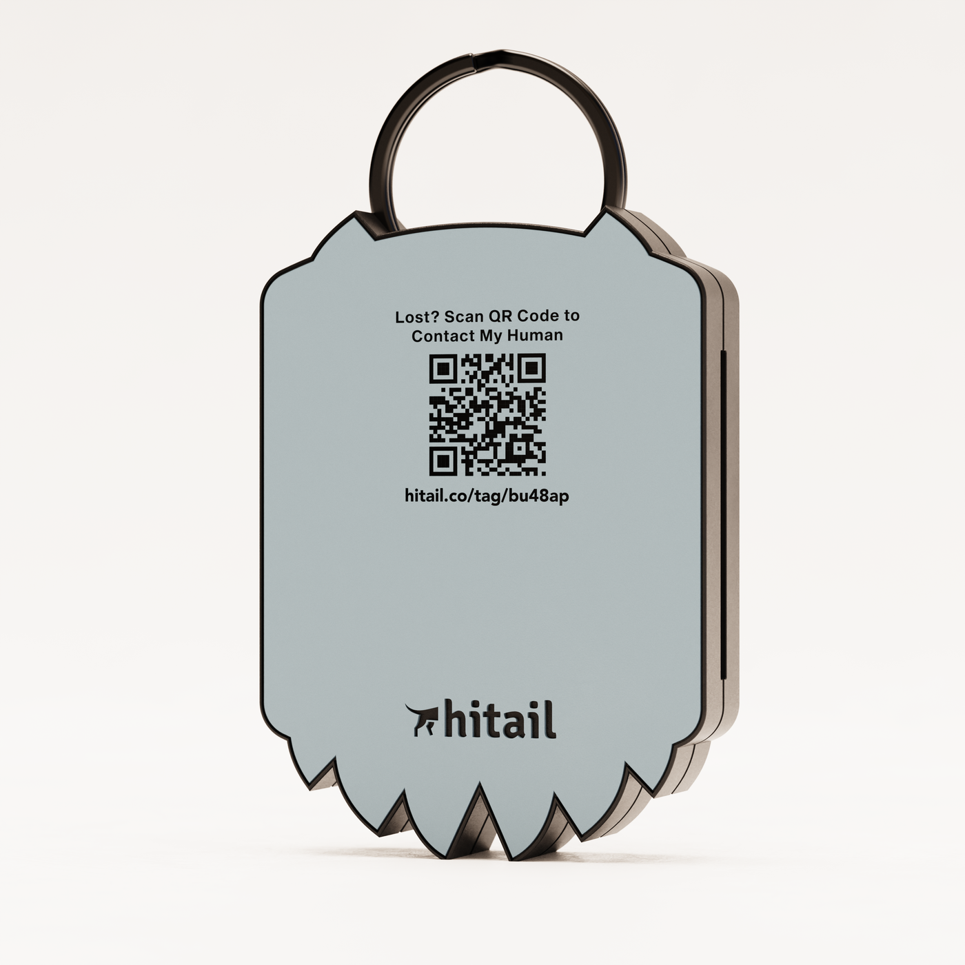 Wolf AirTag QR Dog ID Tag