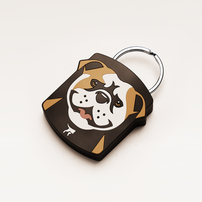 Free Bulldog QR Dog ID Tag