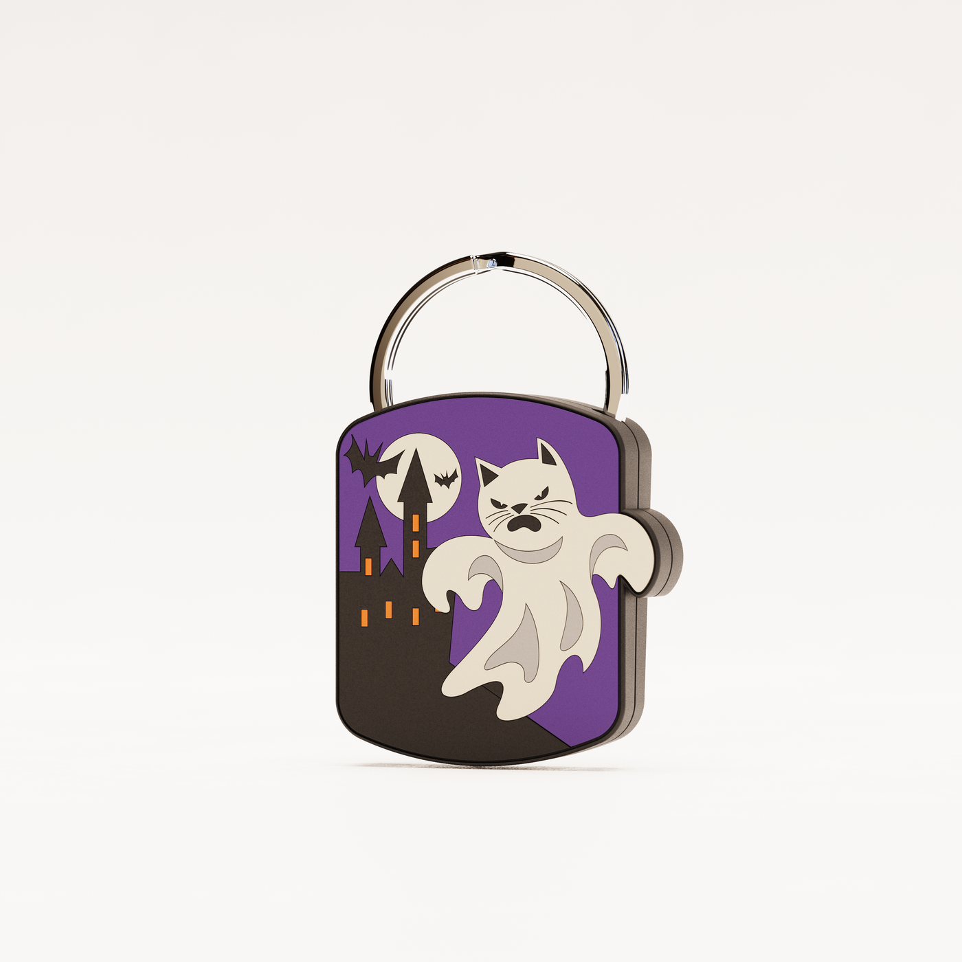 👻 Halloween Ghost Cat QR ID Tag 😱