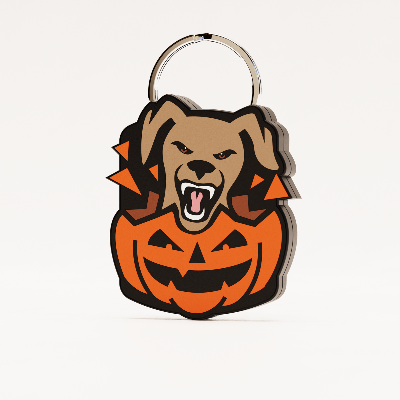 🎃 Halloween Pumpkin QR Dog ID Tag