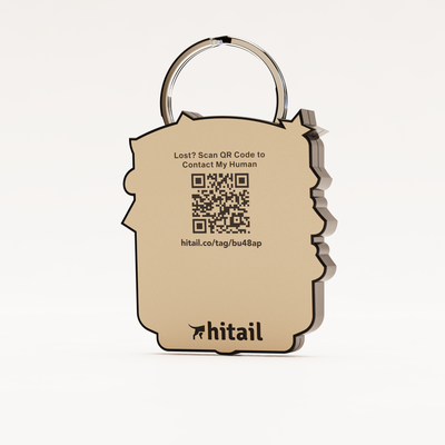 Holiday Pup QR Dog ID Tag