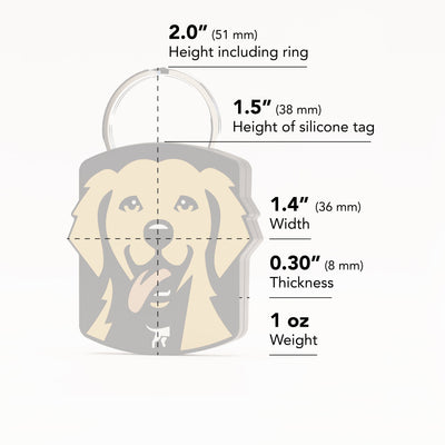 Free Golden Retriever QR Dog ID Tag