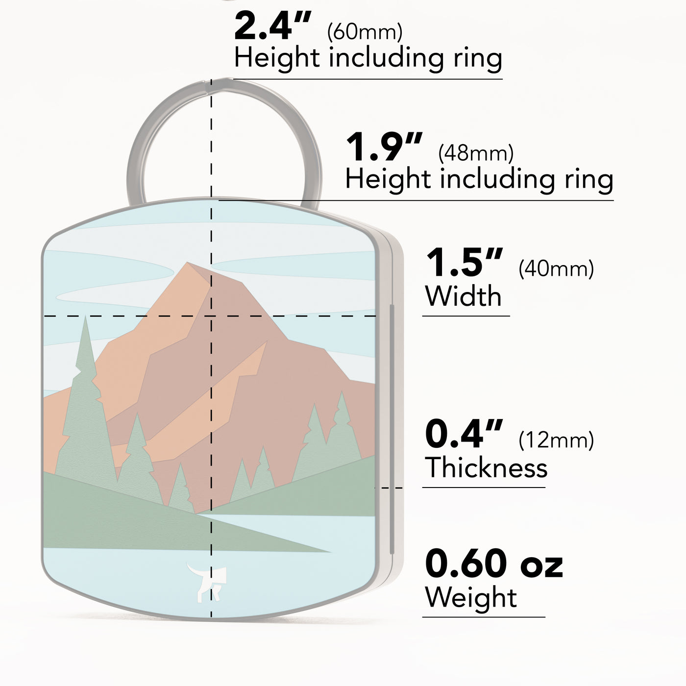 Mountaineer AirTag QR Dog ID Tag