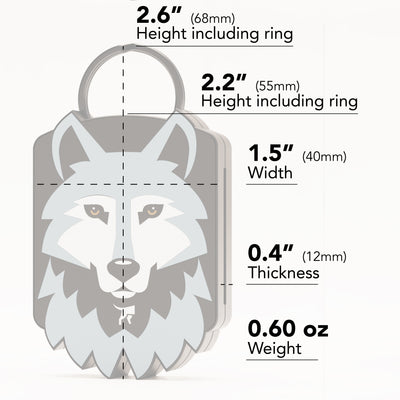 Wolf AirTag QR Dog ID Tag