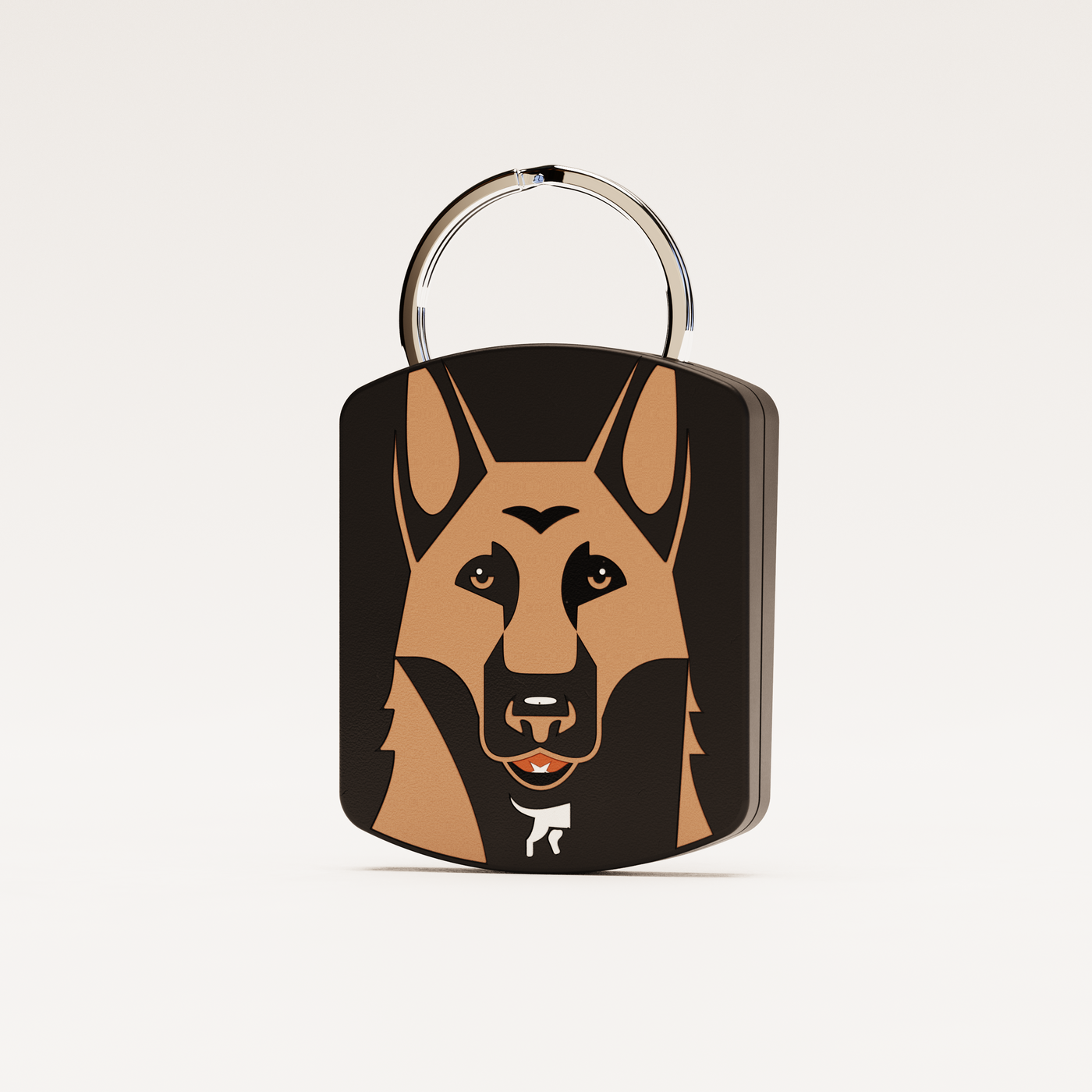 German Shepherd QR Dog ID Tag