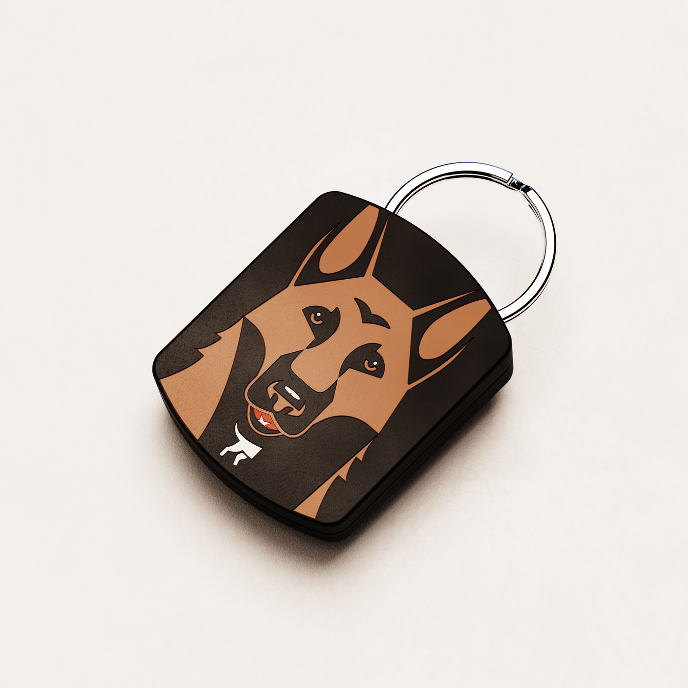 German Shepherd QR Dog ID Tag