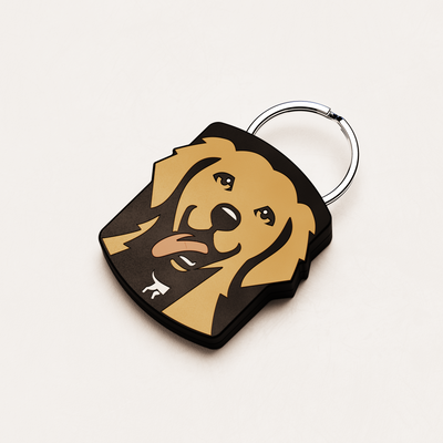 Golden Retriever QR Dog ID Tag